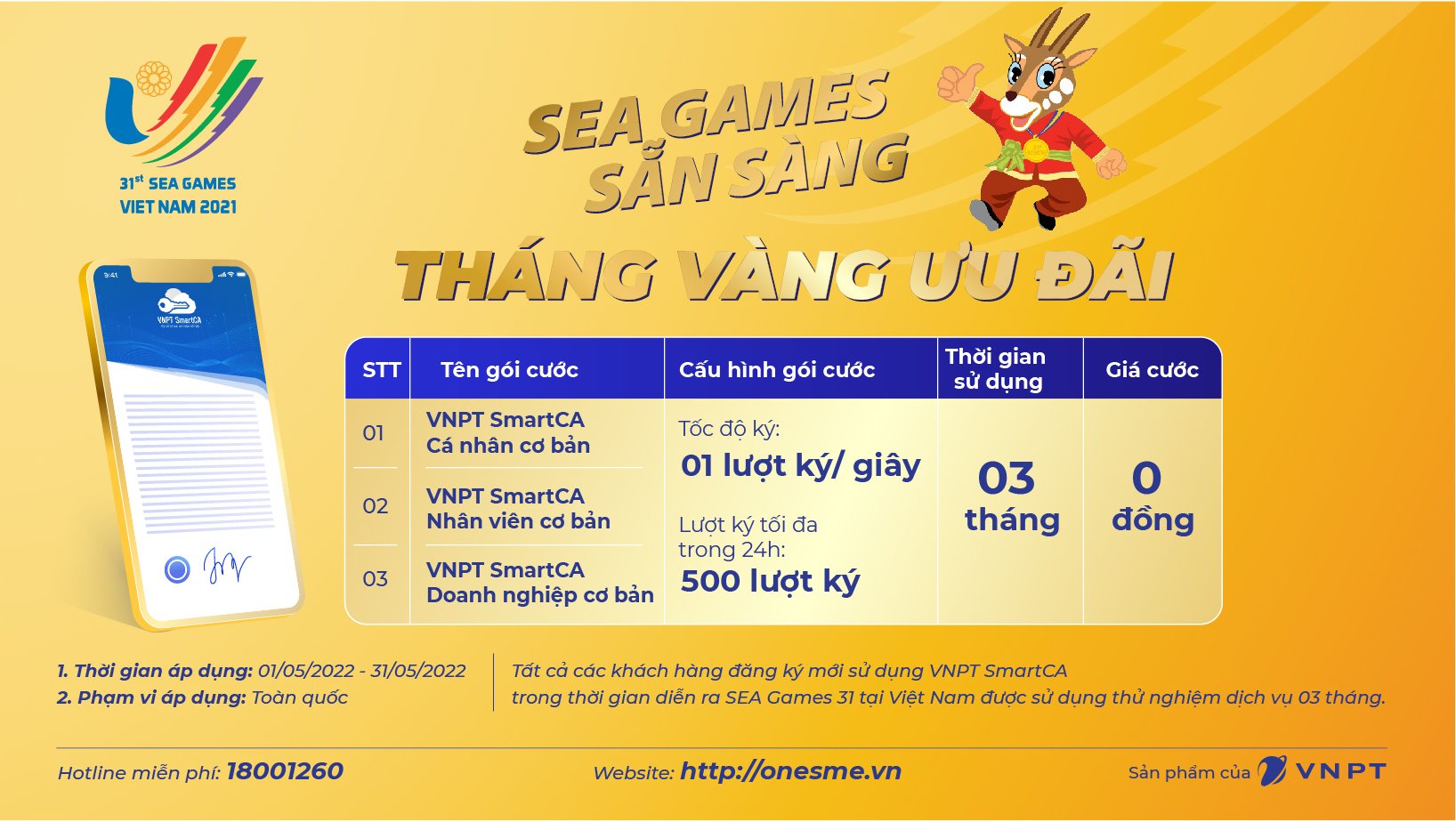 SEA GAME SẴN SÀNG - THÁNG VÀNG ƯU ĐÃI SMARTCA