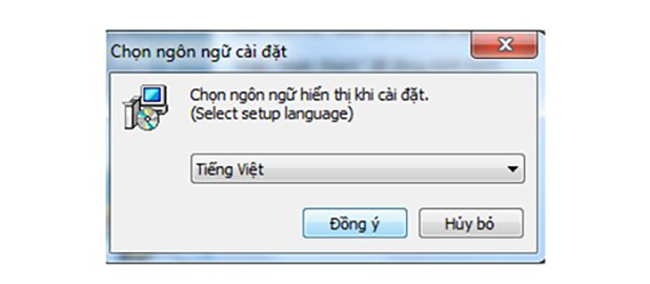 Chọn ngôn ngữ Tiếng Việt để sử dụng