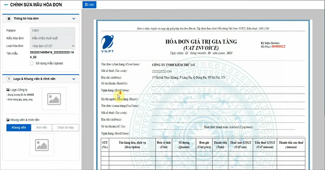 Tổng chi phí đăng ký sử dụng hóa đơn điện tử VNPT có thể bao gồm chi phí thiết kế hóa đơn mẫu